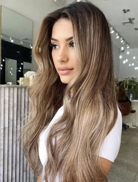 braune haare mit blonden strahnen vorne 1 Zwei Blonde Strähnen Vorne Braune Haare