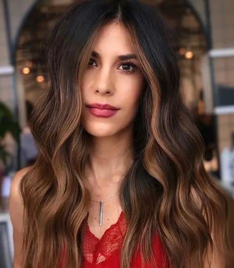 braune haare mit karamell highlights, dunkel braune haare mit karamell highlights, braune haare mit karamell highlights glatt,