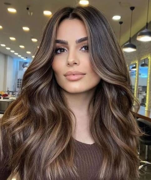 braune haare mit karamell highlights, dunkel braune haare mit karamell highlights, braune haare mit karamell highlights glatt,