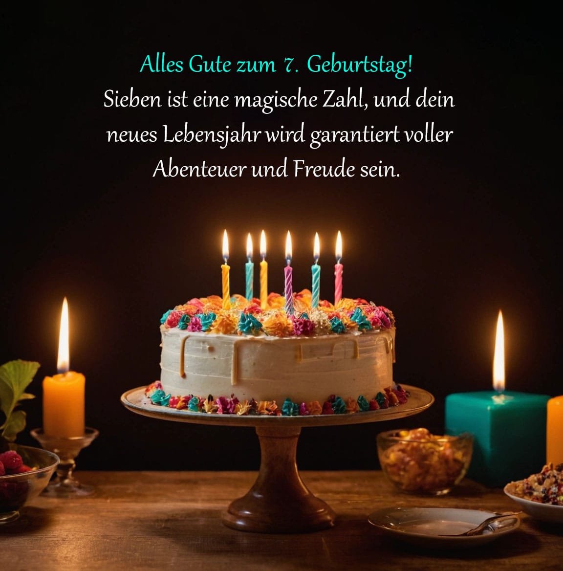 Sprüche und Glückwünsche zum 7. Geburtstag