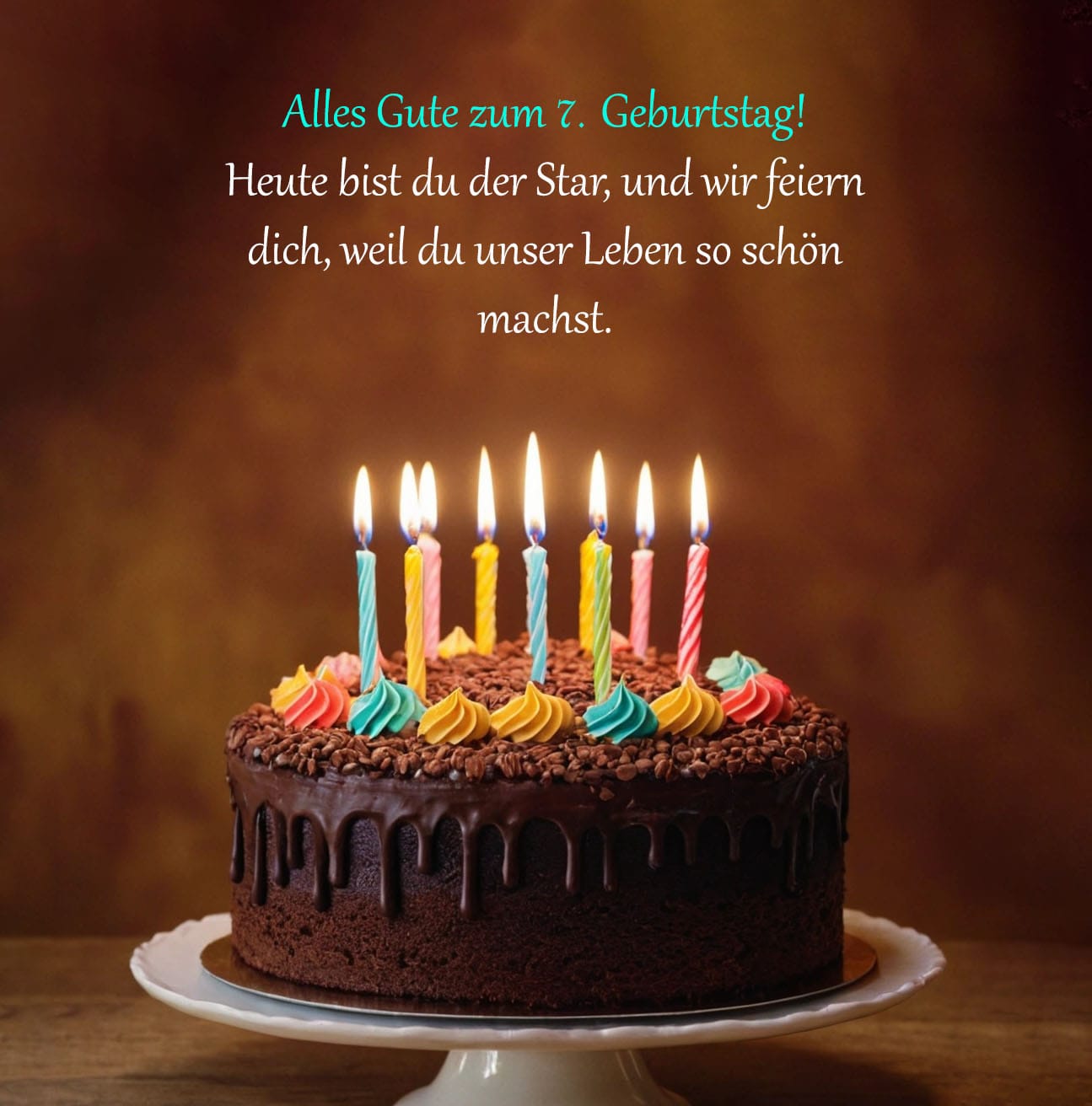 Sprüche und Glückwünsche zum 7. Geburtstag