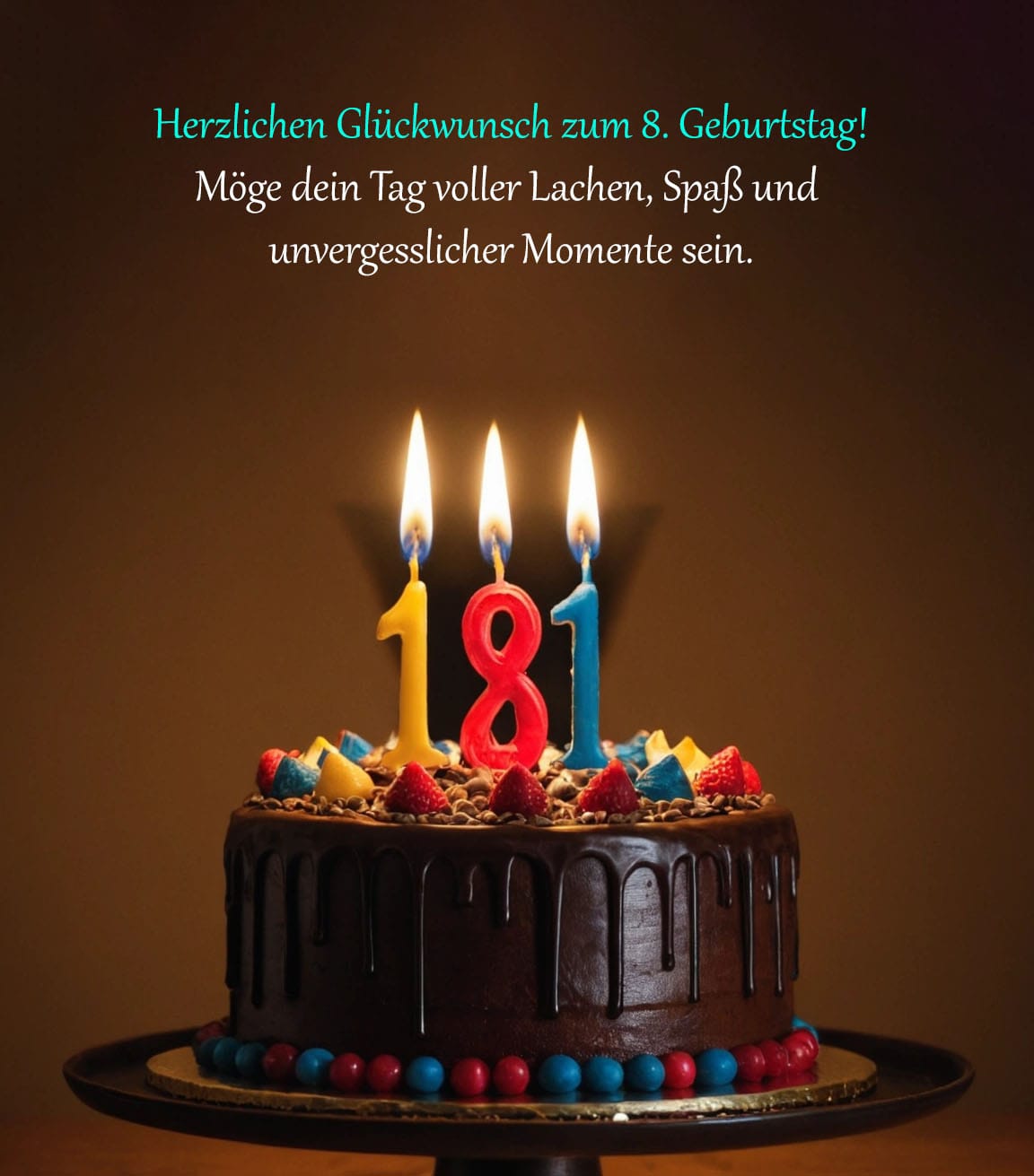 Sprüche und Glückwünsche zum 8. Geburtstag